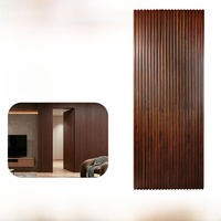 Porte coulissante invisible intégrée en bois massif multicouche pour mur de fond de salon, porte escamotable, porte dissimulée