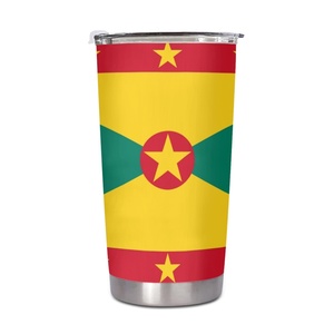 Gobelet isotherme réutilisable en acier inoxydable de 20 oz, anti-fuite, avec drapeau de la Grenade, design personnalisé, pour la maison, le bureau, le sport et comme souvenir - Product Image 3