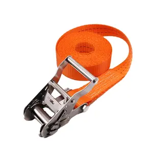 Heavy Duty 1.5'' 38mm 2000kgs Stainless Steel Rachet Buckle Cargo Lashing Belt Transport Strap Endless Ratchet Tie Down Straps