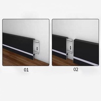 Garniture décorative Plinthe en alliage d'aluminium Plinthe Bandes d'angle en aluminium Bandes de couverture de transition pour plancher