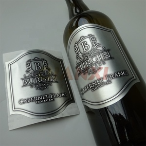 Etichette in Alluminio Stampate Personalizzate Autoadesive Goffrate Riciclabili <span class=keywords><strong>per</strong></span> <span class=keywords><strong>Bottiglie</strong></span> di <span class=keywords><strong>Vino</strong></span> Rosso e Profumo - Product Image 4