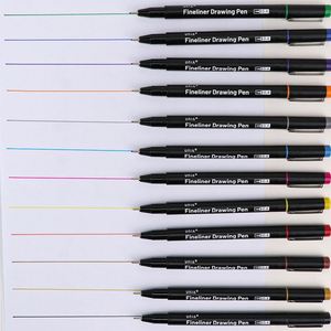 Juego de 12 Bolígrafos de Punta Fina de Colores, Marcadores y Bolígrafos Fineliner para Planificador, Dibujo Artístico, Toma de Notas y Calendario - Empaquetados Individualmente - Product Image 1