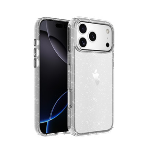 Venta al por mayor de funda de teléfono transparente Simple para iPhone 17 Air, funda de teléfono antichoque con purpurina para iPhone 17 16 15 Pro Max - Product Image 2