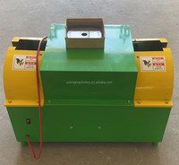 Elektrische knoflook-, ui-, blad-, kop-, staart- en steelseparator, machine voor het snijden en verwijderen van de bovenste stukken van fruit en groenten.