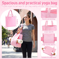 Ensemble d'accessoires de yoga 11 pièces, kit de Pilates, cercle magique, sac de transport, bandes de résistance, sangle, chaussettes, serviette, ballon, boucle TPE pour femmes