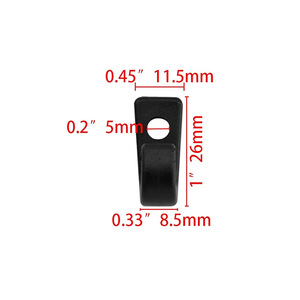 Crochet en plastique noir en forme de J pour bateau, accessoire de fixation de corde pour canoë et kayak - Product Image 2
