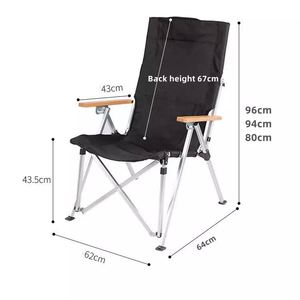 Chaise d'extérieur pliable de luxe à positions multiples réglables avec dossier inclinable - Product Image 4