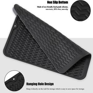 <span class=keywords><strong>Tapis</strong></span> de séchage de <span class=keywords><strong>vaisselle</strong></span> en silicone personnalisé, antidérapant, facile à nettoyer, grand <span class=keywords><strong>tapis</strong></span> de séchage de <span class=keywords><strong>vaisselle</strong></span> résistant à la chaleur pour le comptoir de cuisine - Product Image 2