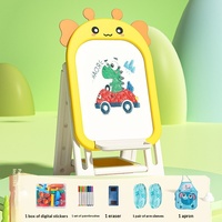 Tableau magnétique effaçable en plastique pour enfants, support d'écriture et tableau blanc pour la maison et la maternelle