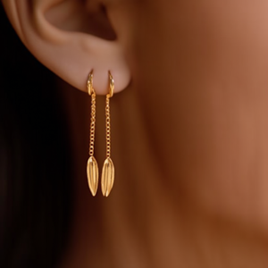 Pendientes de Moda, Acero Inoxidable 316L, Baño de Oro PVD, Sostenibles y Resistentes - Product Image 3