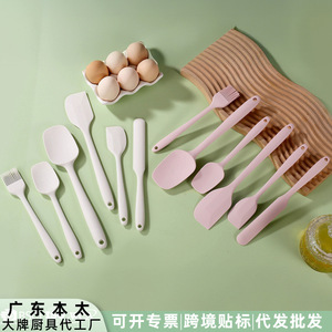 6 Piece <b>Silicone</b> Spatula Set Food Grade Heat Resistant Baking Pastry <b>Tools</b> With Brush For Cake Decorating - Product Image 5
