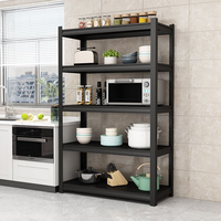 Étagère de rangement de cuisine à 5 niveaux en acier au carbone, organisateur métallique autoportant, étagère de présentation moderne non pliable