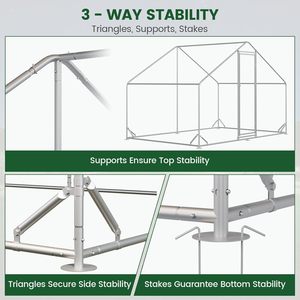 Güneş ışığı ve UV ışınlarına dayanıklı su geçirmez kapaklı yeni açık yürüyüş Metal tavuk kümesi - Product Image 3
