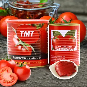 TMT 브랜드 통조림 토마토 페이스트 수출 28-30% 무균 가방 토마토 소스