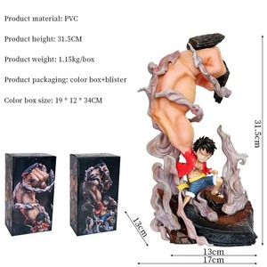 Gran oferta para <span class=keywords><strong>One</strong></span> <span class=keywords><strong>Piece</strong></span> GK Anime Gear <span class=keywords><strong>3</strong></span> Luffy figurita de juguete 31,5 cm PVC Big Fist Punch modelo WCF escena decoración y regalo de acción - Product Image 2