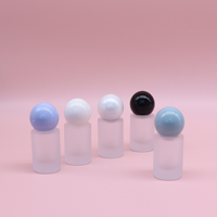 Flacons de parfum en verre givré cylindriques vides de 15 ml avec bouchon rond en verre, flacons pulvérisateurs en verre