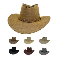 Chapeau d'été pour homme en denim, imprimé numérique ethnique, 100% coton gaufré, respirant, anti-UV, 56-58 cm, pour la plage et l'équitation