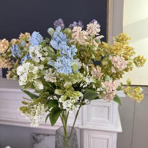 Fleurs artificielles d'osmanthus Jinxi, branche unique en soie, pour mariage, photographie en extérieur, décorations d'intérieur, blanc, jaune, champagne - Product Image 2
