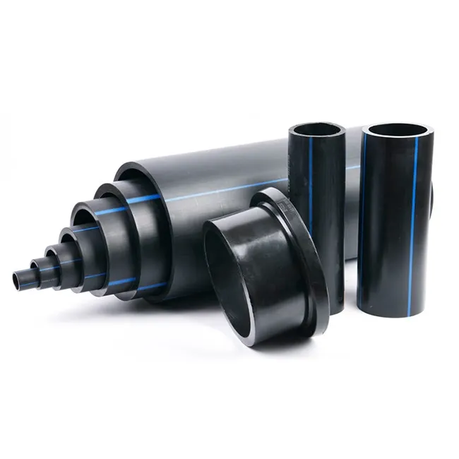 Garden Tube Water Pe Pipe Hdpe Pipe For Irrigation 600mm Black With Blue Stripes Diameter Drainage Pipe