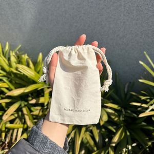 Wholesale Eco Friendly Natural Cotton <b>Drawstring</b> <b>Pouch</b> Acceptable Custom Design Double String - Product Image 6
