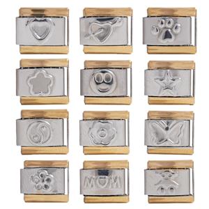 Stainless Steel Modular Bracelet Charms Mixed Shapes For Bracelet Making Unisex Jewelry Findings - Product Image 1