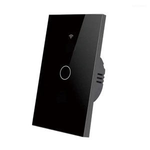 Interruptor Inteligente con Sensor de Luz Táctil Negro, Control Remoto, Sin Cable Neutro, Compatible con Alexa y Google Home, 10A PC - Product Image 1