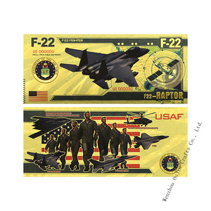 Billet <span class=keywords><strong>de</strong></span> banque commémoratif <span class=keywords><strong>en</strong></span> édition limitée, motif <span class=keywords><strong>avion</strong></span> moderne, doré à l'or fin, plaqué or 24 carats, souvenir <span class=keywords><strong>de</strong></span> collection, cadeau - Product Image 5