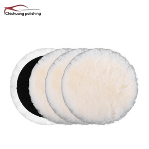 Tampon de polissage et de lustrage en laine simple face de 7 pouces (180 mm) pour voiture, granulométrie personnalisable OEM, abrasif moyen 200 - Product Image 2