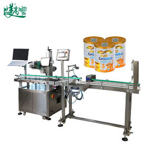 Marqueur laser CO2 avec positionnement automatique par rotation pour bouteilles rondes, codes QR traçables, orientation visuelle, impression de date - Product Image 1
