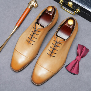 Zapatos Formales de Diseño con Cordones para Hombre, Punta Cuadrada, Talla Grande, Zapatos Casuales de Oficina, Zapatos de Vestir, Ligeros y Transpirables - Product Image 2