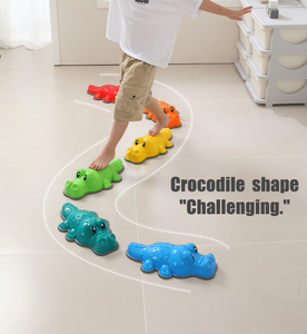Stones d'équilibre en forme de crocodile pour les enfants, stepping stones parcours d'obstacles jeu de coordination jouets sensoriels pour les tout-petits, 6 pièces - Product Image 4