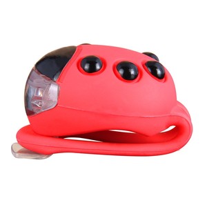 Luz Delantera LED para Bicicleta con Diseño <span class=keywords><strong>de</strong></span> Mariquita, Impermeable, <span class=keywords><strong>de</strong></span> Silicona, Funciona con Batería, Portátil para Ciclismo Nocturno - Product Image 4