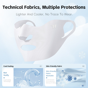 Mascherina per <span class=keywords><strong>protezione</strong></span> solare con raffreddamento estivo ad ovest in seta di ghiaccio 3D copri <span class=keywords><strong>viso</strong></span> da ciclismo all'aperto 4 colori traspirante sottile - Product Image 5