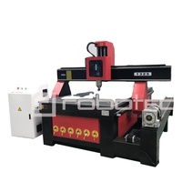 Routeur CNC 4 axes ROBOTEC avec déplacement de 1300x2500, compatible Mach3, 220V/380V, garantie 1,5 an pour le travail du bois et la fabrication de meubles