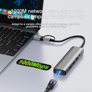 Xput 6 in <strong>2</strong> USB Type-C Aluminum Alloy Docking Station Multi-Function Hub USB3.<strong>2</strong>*<strong>2</strong> 1000Mbps <strong>Data</strong> Transfer PD for Macbook Stock - Product Image 6