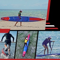 Planche de paddle gonflable professionnelle de 12'6"*25"*6"/14'*23"*6" pour la compétition