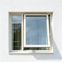 Ventana Abatible de Aluminio Resistente a la Corrosión por Sal, con Doble Vidrio Energy Star, para Casas de Playa en Florida, Estándar para Huracanes