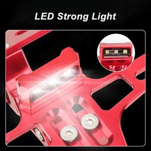 Soporte de placa de matrícula de motocicleta CNC de titanio ajustable con luz LED trasera para BWS R25 R3 MT03 MSX, 1 unidad - Product Image 3