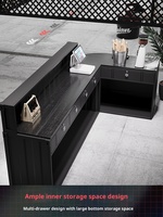 Bureau de réception industriel en métal réglable et durable pour hôtels, cafés, salons de thé – Usage commercial avec designs personnalisables