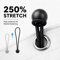 Cordon élastique personnalisé avec boule 4mm/5mm résistant aux UV en latex/polyester, corde élastique avec boule en plastique pour bâche, auvent, tente, bannière, attache OEM en gros