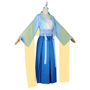 Starry Garden The Whispers of the Pharmacist Girl Cosplay Hanfu Costume de style ancien pour femme Thème Chat Bleu Vert - Product Image 2