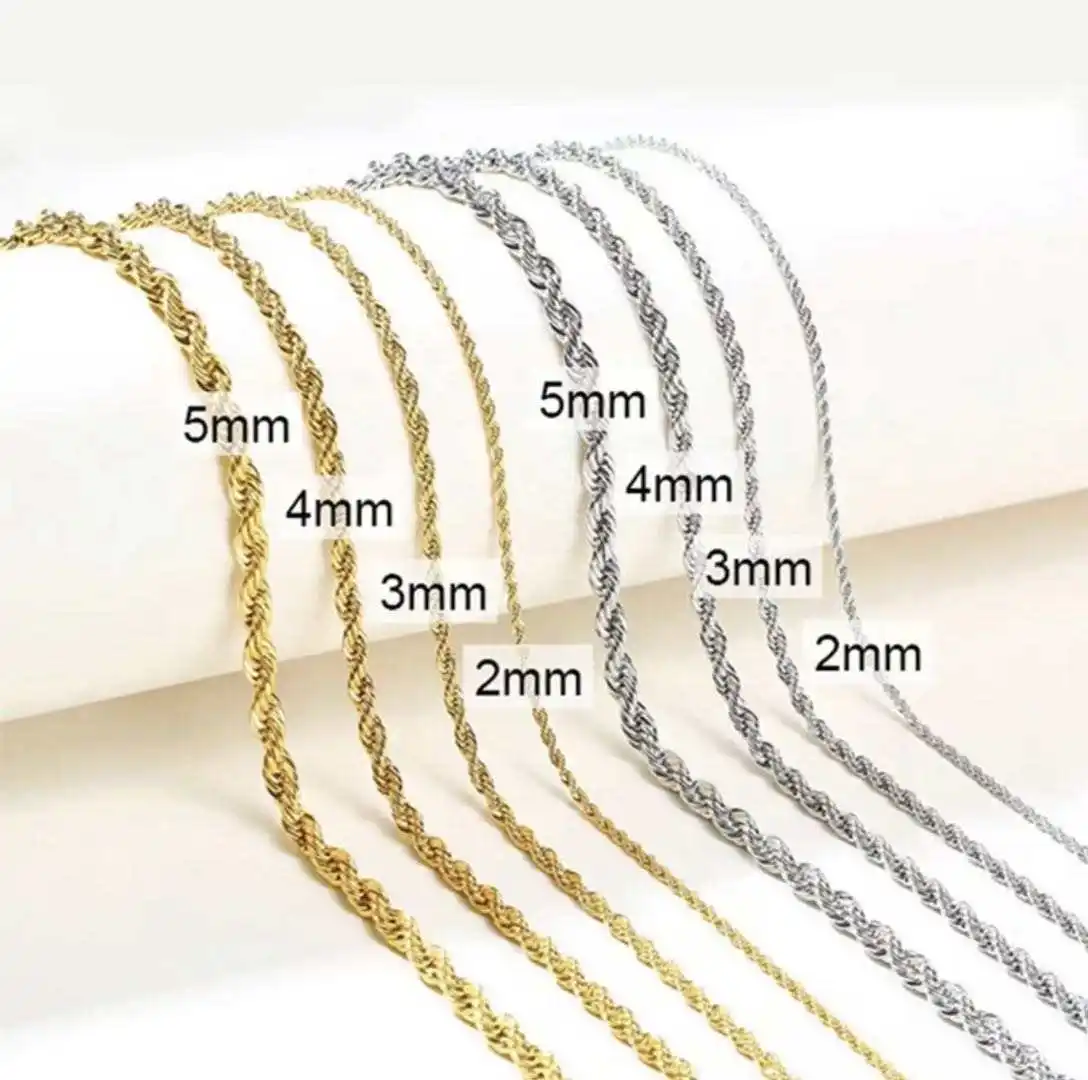 JZNS Fabrik Direkt Großhandel 925 Halskette, Der 1- 4mm Diamant Cut Seil Kette Sterling Silber Kette