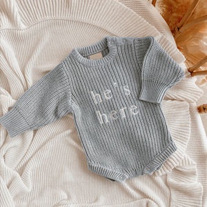 Combinaison en tricot côtelé minimaliste pour bébé, de haute qualité, 100% coton, body pour nourrisson, hiver chaud, barboteuse pour garçon et fille - Product Image 6