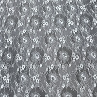 Tissu en dentelle transparente blanche ZSY, maille ajourée de haute qualité en polyester pour robe de mariée, lingerie et vêtements