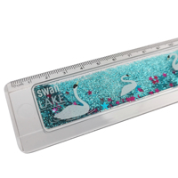 Règle droite en acrylique personnalisée avec logo Cygne, 20 cm, pour la publicité