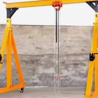 Grue mobile sans rail OLG 1 tonne, hauteur de levage 5 m, réglable, en acier et aluminium - Utilisation intérieure portable, garantie 1 an