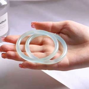 Bracciale da Donna in Agata Verde Ghiaccio Calcedonio Rotondo da 6 mm, Effetto Ghiaccio <span class=keywords><strong>Azzurro</strong></span>, Vendita all'Ingrosso dalla Fabbrica - Product Image 4