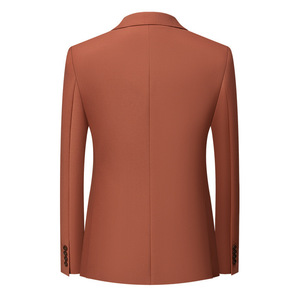 Tecido elástico Tangerina Único Breasted <span class=keywords><strong>Slim</strong></span> <span class=keywords><strong>Fit</strong></span> Lapela Peaked Terno de 3 peças masculino formal