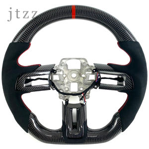 Volante de fibra de carbono estilo carreras de diseño deportivo para <span class=keywords><strong>Ford</strong></span> <span class=keywords><strong>Mustang</strong></span> ST RS GT 500 350 2017 2018 2019 2021 2022 <span class=keywords><strong>2023</strong></span> - Product Image 1