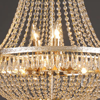 Lámpara de Araña de Cristal Dorada y Plateada, Lámpara de Cristal para Decoración de Salones de Boda, Lámpara Colgante LED, Decoración de Techo para Bodas